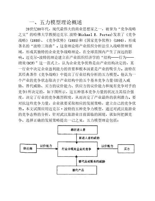 基于五力模型下的武汉市旅游业分析