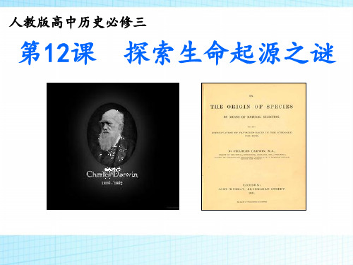2019高中历史(人教版)必修3第12课探索生命起源之谜课件(32张)