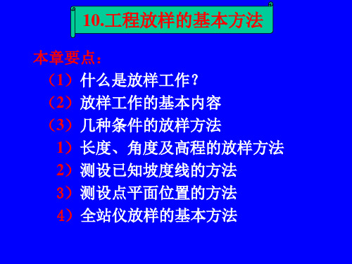 工程放样的基本方法精品PPT课件