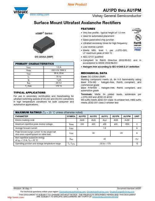 AU1PD-M384A;AU1PG-M384A;AU1PJ-M384A;AU1PD-M385A;AU1PG-M385A;中文规格书,Datasheet资料