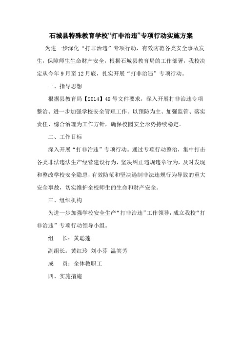 打非治违方案与总结