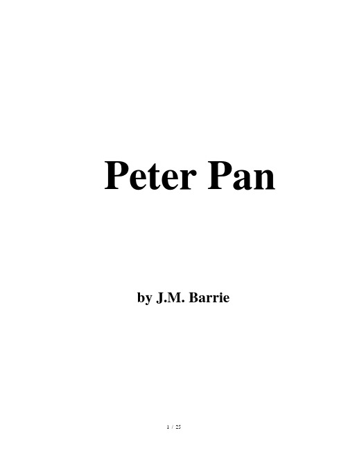 【1】1 Peter Pan 彼得.潘