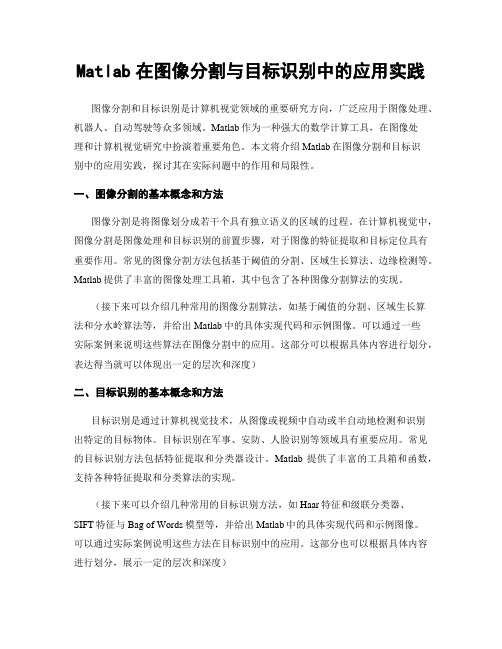 Matlab在图像分割与目标识别中的应用实践