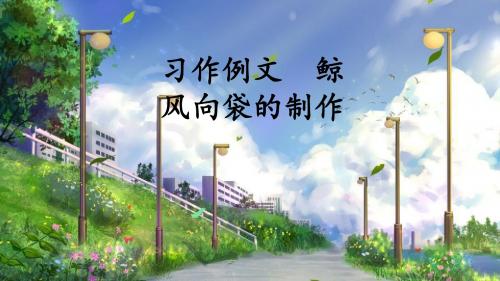 部编人教版五年级语文上册习作例文《鲸》《风向袋的制作》优秀课件(共33张PPT)