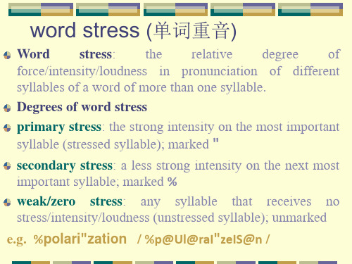 word stress(语音教学)