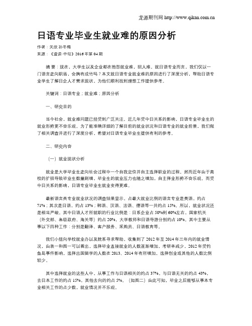 日语专业毕业生就业难的原因分析