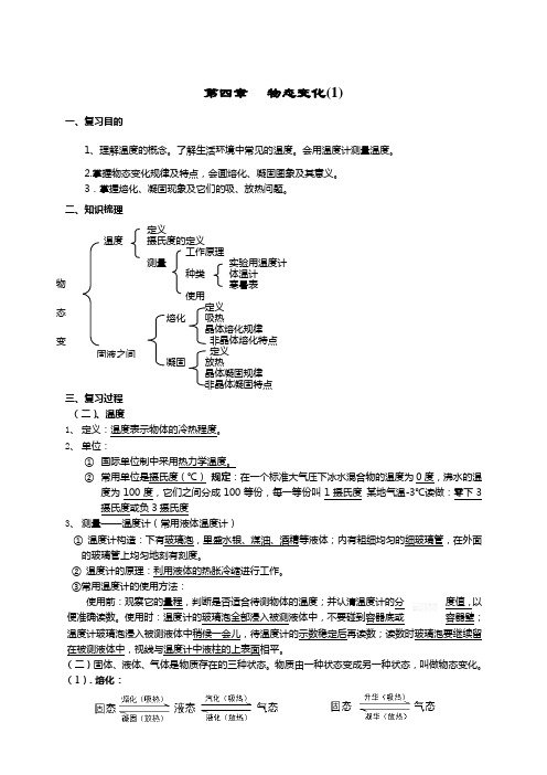 中考物理复习教案四