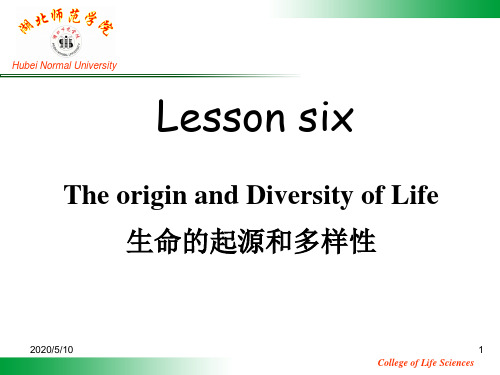 大学生物专业英语lesson six