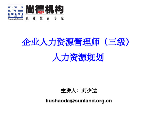 企业人力资源管理师(三级)人力资源规划ppt课件