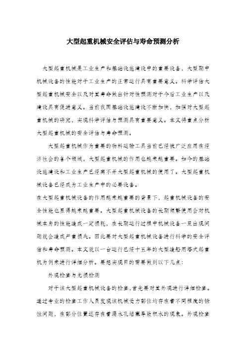 大型起重机械安全评估与寿命预测分析.docx