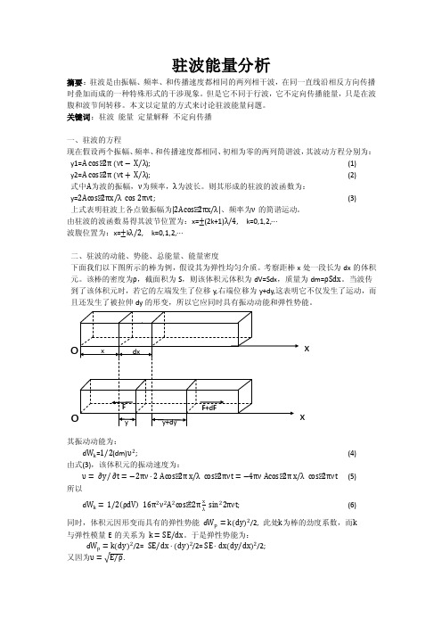 驻波能量分析