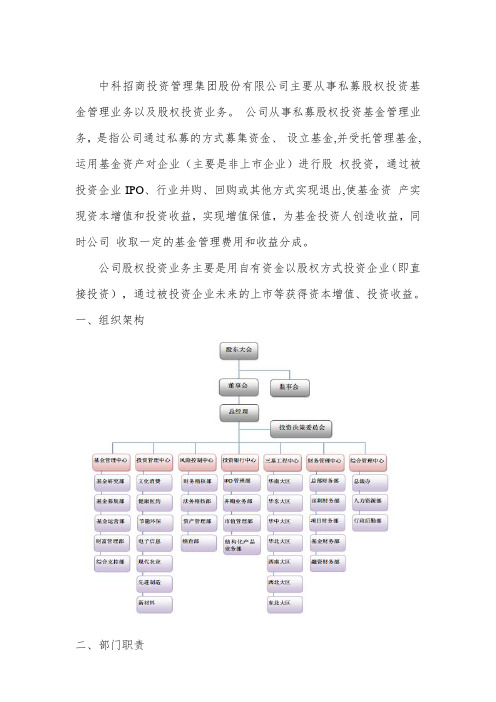 中科招商组织架构+流程+职责.精讲