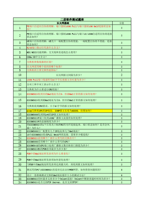 二层交换机题库
