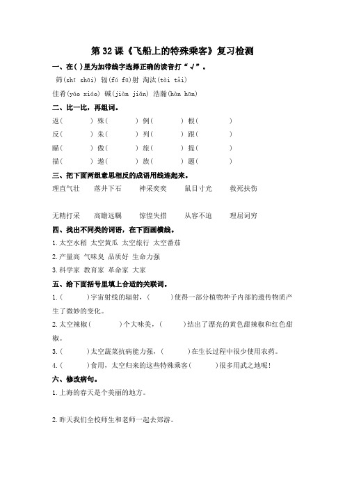 (电子作业)飞船上的特殊乘客