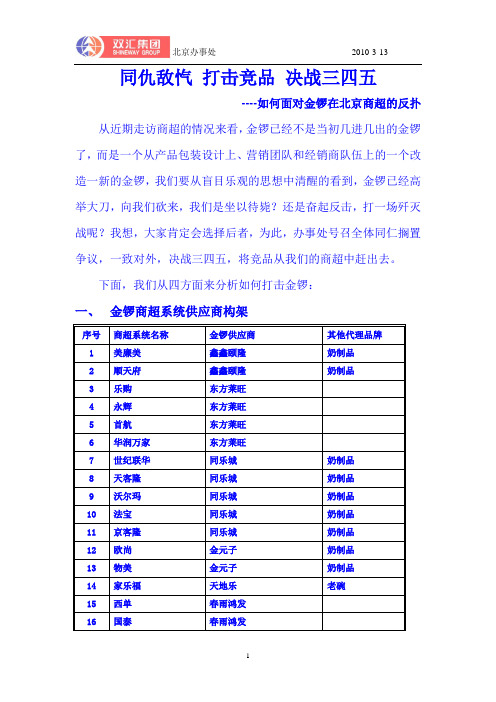 同仇敌忾,打击竞品,决战三四五