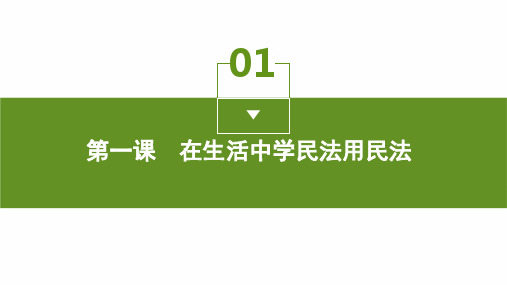 高中思想政治选择性必修第2册 第一单元 民事权利与义务 第一课 在生活中学民法用民法