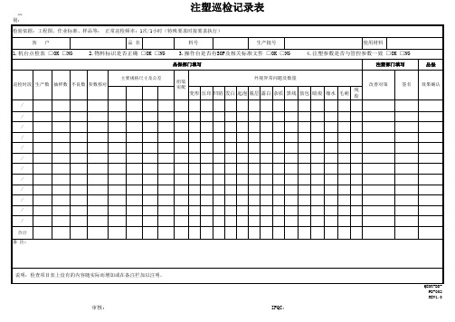 QEOR-BD-PB-002 注塑巡检记录表