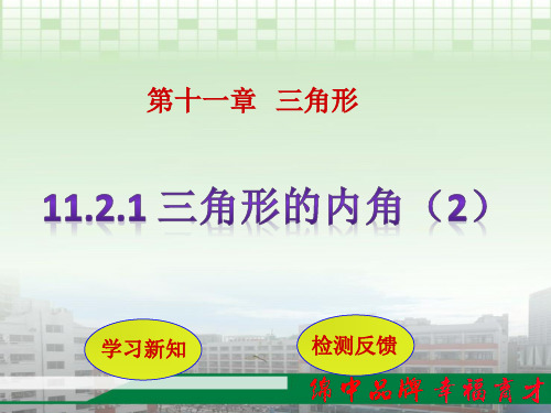 八年级上数学课件11.2.1与三角形有关的角第二课时