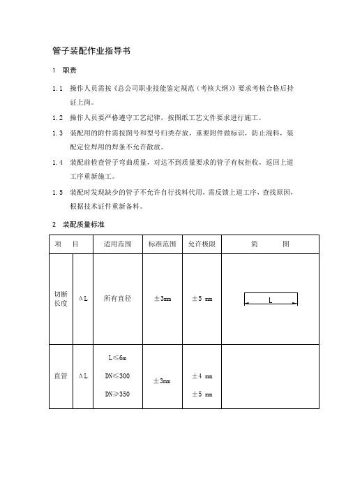 管子装配作业指导书