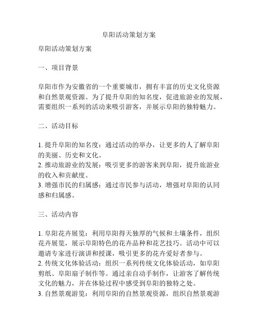 阜阳活动策划方案