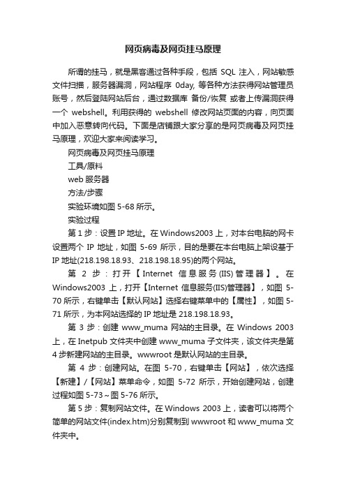 网页病毒及网页挂马原理