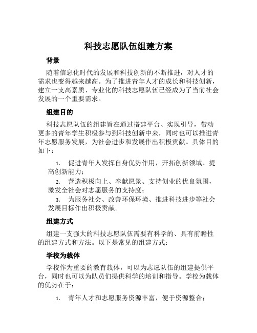 科技志愿队伍组建方案 (2)