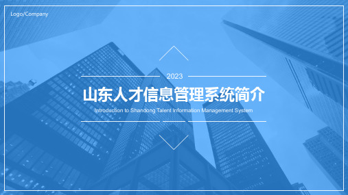 2023年山东省人事人才管理信息系统模板