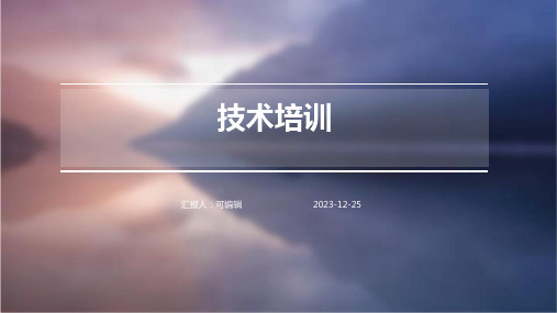 技术培训_精品文档