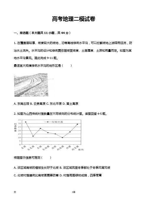 2019届山东省临沂市高三5月份第二次模拟考试(文综) (29)