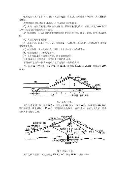 （一）坝型选择