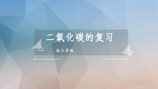 6.2二氧化碳的性质与制取复习—九年级化学人教版上册精品课件