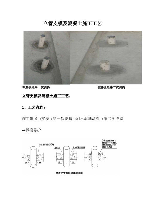 立管支模及混凝土施工工艺