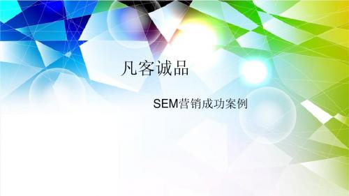 凡客诚品-SEM营销成功案例