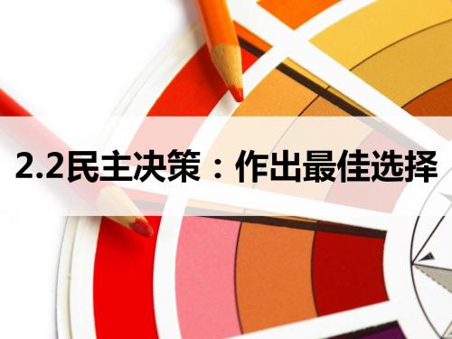2.2民主决策:作出最佳选择