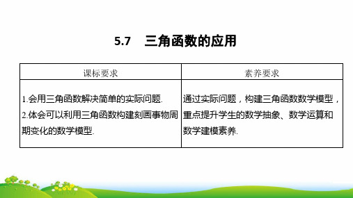 人教版(新教材)高中数学第一册(必修1)优质课件：5.7三角函数的应用