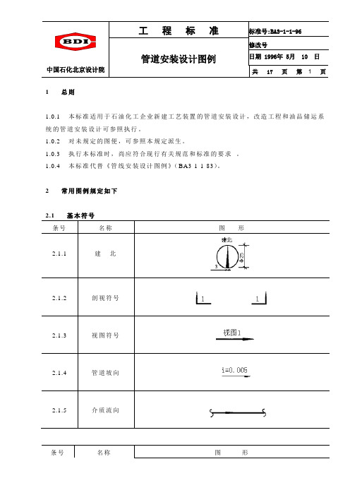 管道安装设计图例