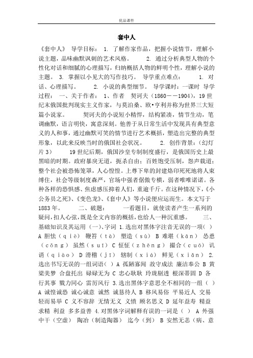 优品课件之套中人