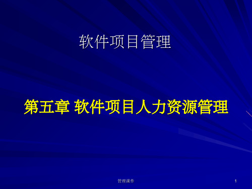 软件项目人力资源管理 (2)