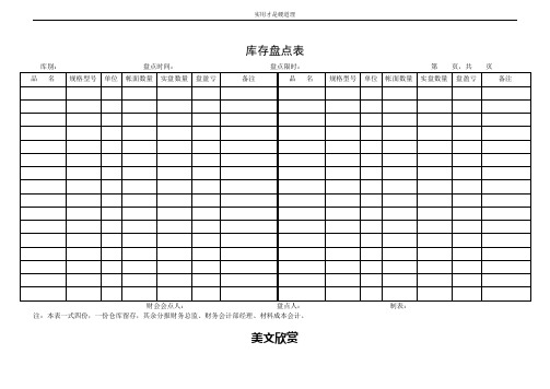 【通用文档】库存盘点表.doc