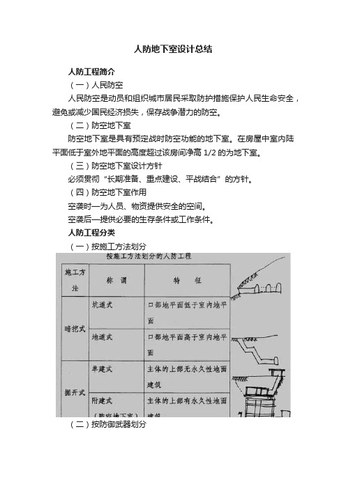 人防地下室设计总结