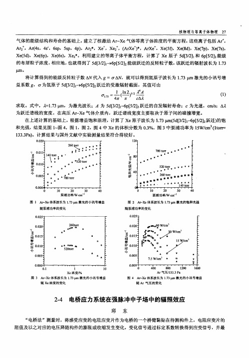 电桥应力系统在强脉冲中子场中的辐照效应