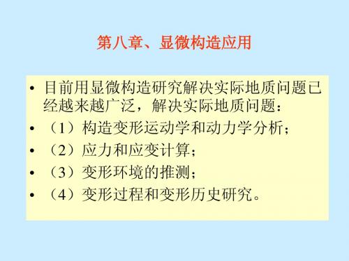 第八章  显微构造应用