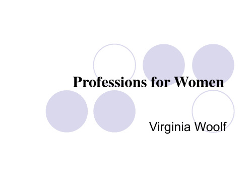 现代大学英语精读5professions_for_women