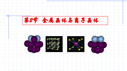 山东省日照青山学校鲁科版高中化学选修3课件：3.2金属晶体与离子晶体 (共34张PPT)