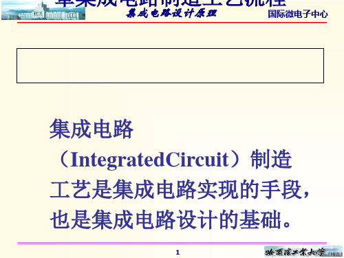 集成电路制造工艺流程介绍(ppt 63页)