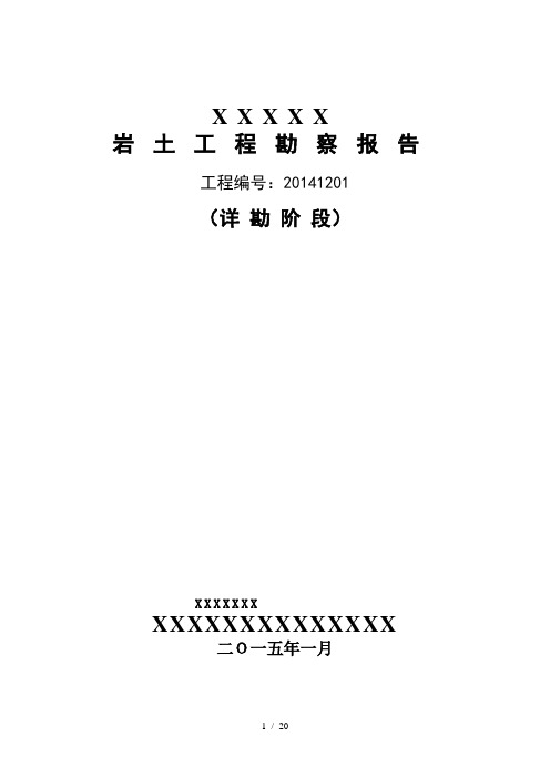 勘察报告(标准)
