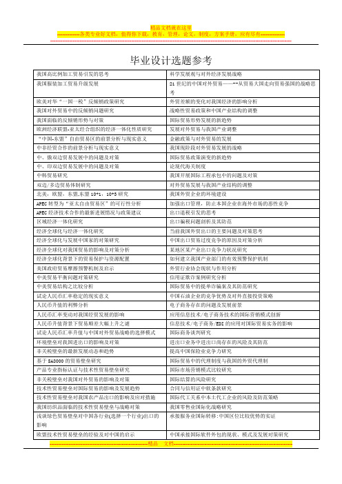 1-3 毕业论文选题参考2012