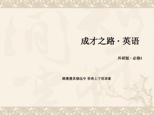 【成才之路】高中英语 Module6 The Internet and Telecommunications课件 外研版必修1