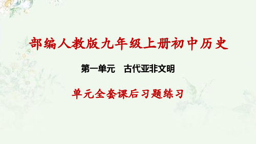 部编人教版九年级上册历史 第1单元 古代亚非文明 全章课后习题重点练习课件