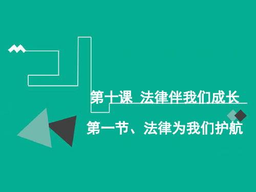 【精品】人教版《道德与法治》七年级下册 10.1 法律为我们护航 课件(共28张PPT)